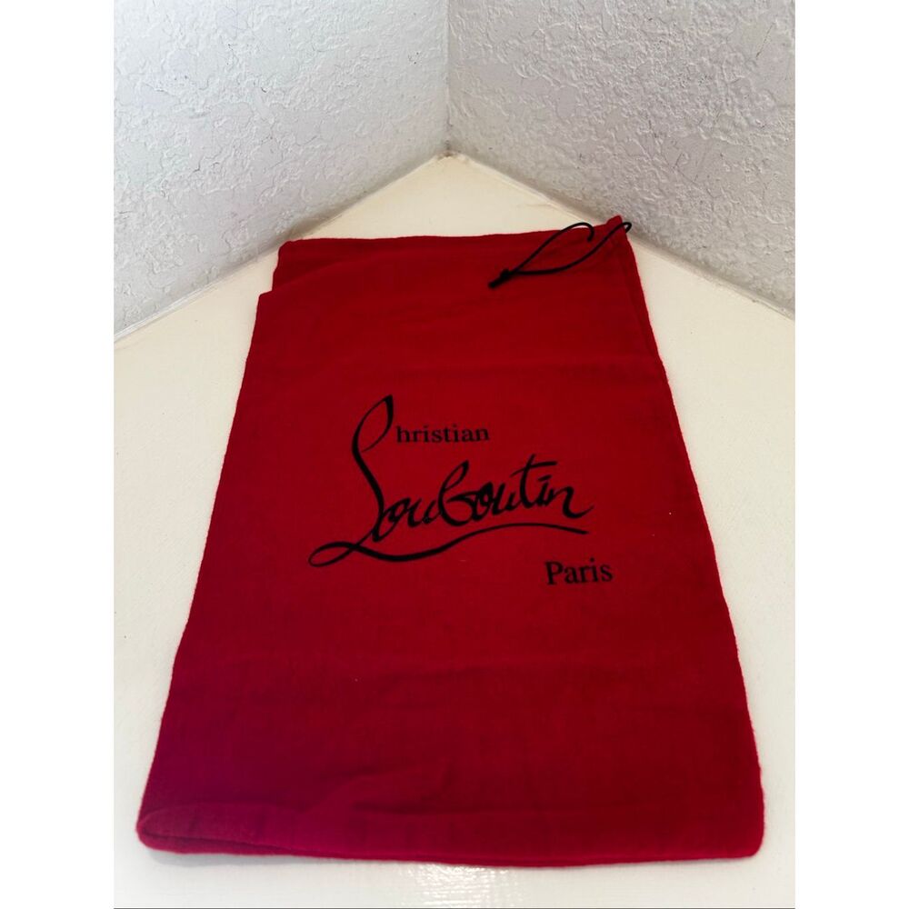Christian Louboutin Dust Bag Small Red Drawstring Top Storage Protection Travel